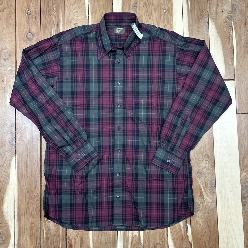 NWT Gitman Bros. Master Shirt Makers M Multicolor Plaid  Cotton USA Made Shirt